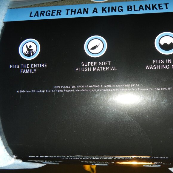 London Fog Dusty Blue Heavyweight Plush Blanket Bigger then King XXL🆕📦🏃🏻💨⚡ - Picture 13 of 16